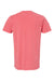 M&O 6500M Mens Vintage Garment Dyed Short Sleeve Crewneck T-Shirt Watermelon Red Flat Back