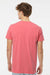 M&O 6500M Mens Vintage Garment Dyed Short Sleeve Crewneck T-Shirt Watermelon Red Model Back