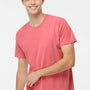 M&O Mens Vintage Garment Dyed Short Sleeve Crewneck T-Shirt - Watermelon Red