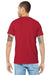 Bella + Canvas BC3001/3001 Mens Jersey Short Sleeve Crewneck T-Shirt Canvas Red Model Back