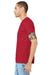 Bella + Canvas BC3001/3001 Mens Jersey Short Sleeve Crewneck T-Shirt Canvas Red Model Side
