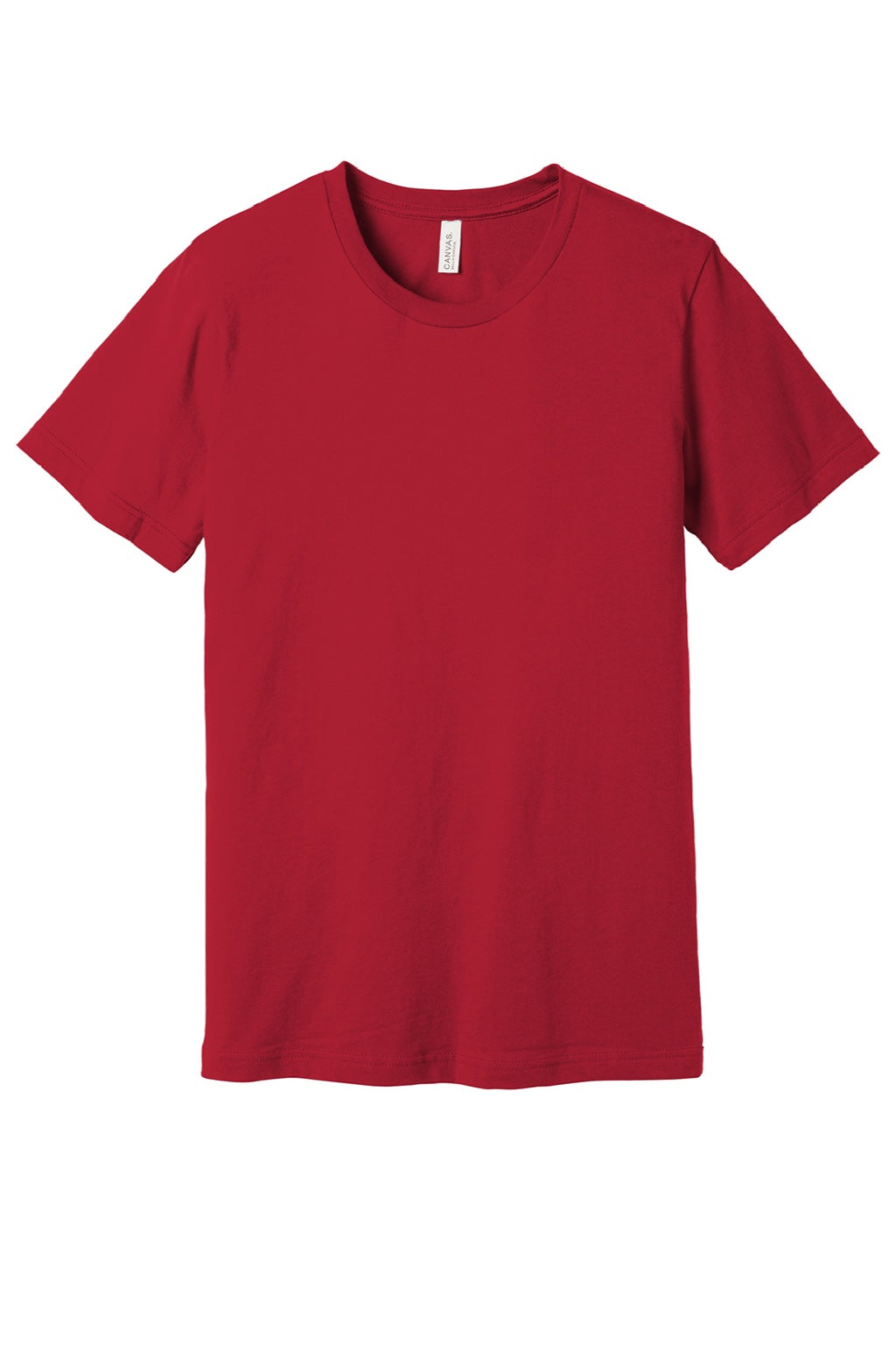 Bella + Canvas BC3001/3001 Mens Jersey Short Sleeve Crewneck T-Shirt Canvas Red Flat Front