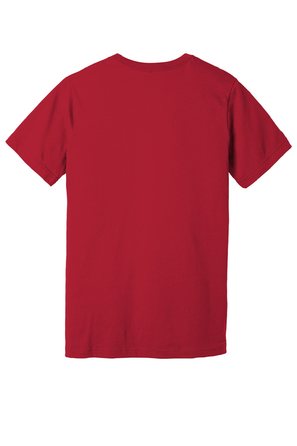 Bella + Canvas BC3001/3001 Mens Jersey Short Sleeve Crewneck T-Shirt Canvas Red Flat Back