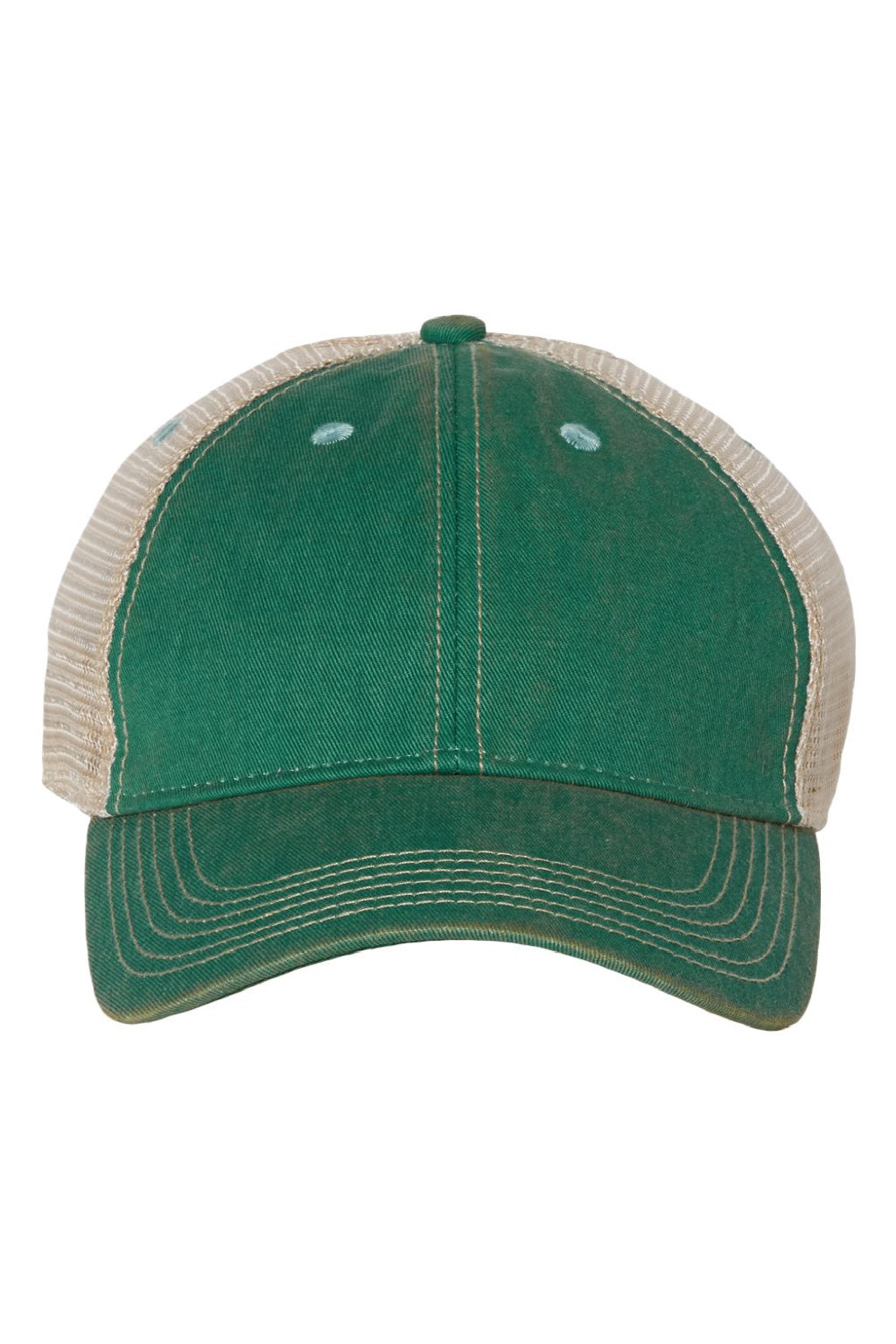 Legacy Hats OFA Mens Old Favorite Snapback Trucker Hat Aqua Green/Khaki Flat Front