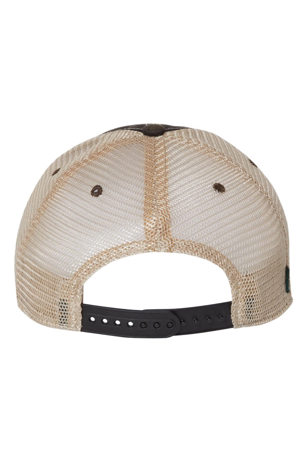 Legacy Hats OFA Mens Old Favorite Snapback Trucker Hat Black/Khaki Flat Back