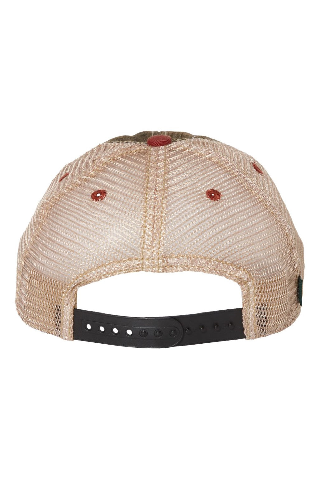 Legacy Hats OFA Mens Old Favorite Snapback Trucker Hat Black/Cardinal Red/Khaki Flat Back