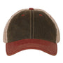 Legacy Hats Mens Old Favorite Snapback Trucker Hat - Black/Cardinal Red/Khaki