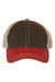 Legacy OFA Mens Old Favorite Trucker Hat Black/Scarlet Red/Khaki Flat Front