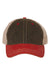 Legacy Hats OFA Mens Old Favorite Snapback Trucker Hat Black/Scarlet Red/Khaki Flat Front