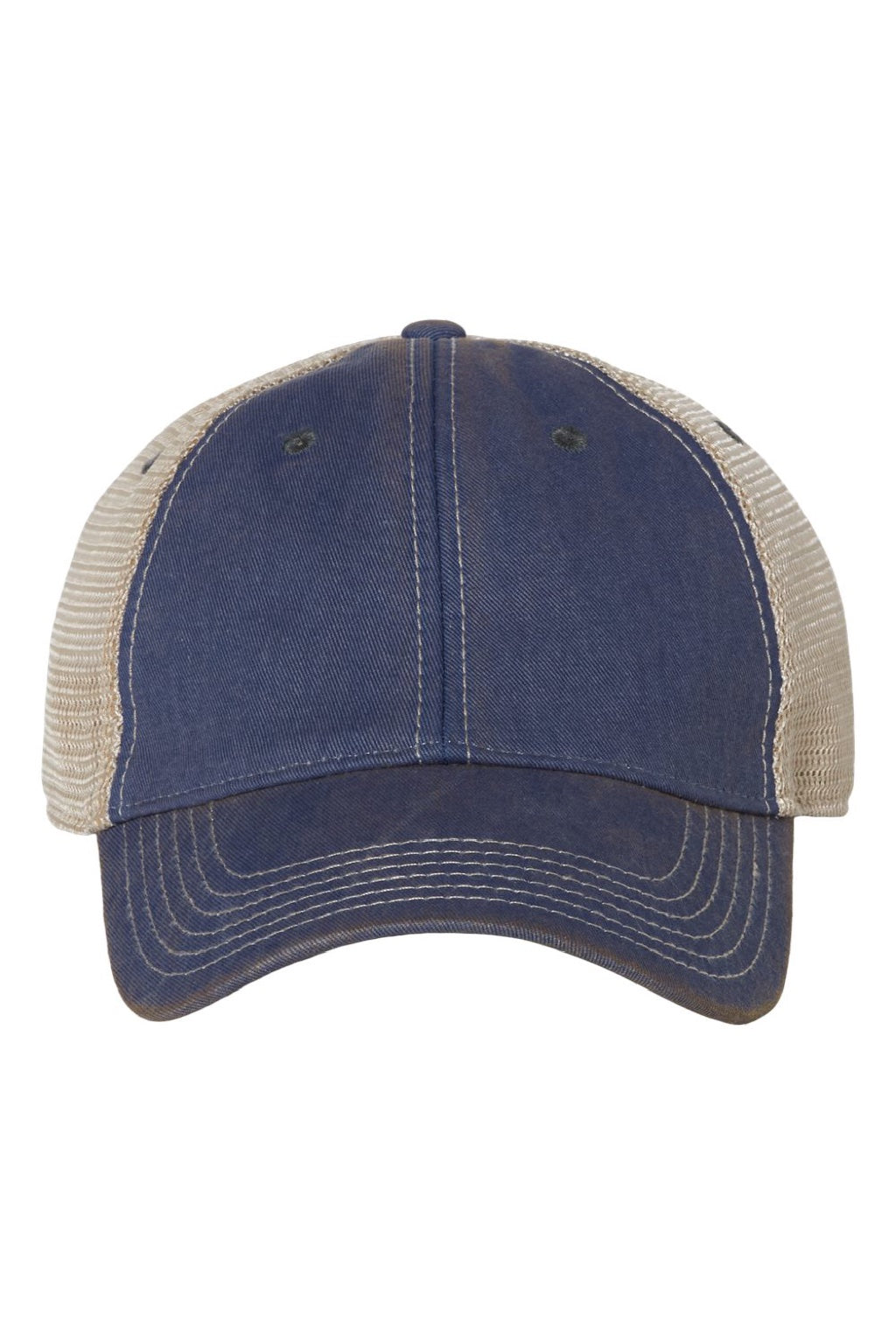 Legacy Hats OFA Mens Old Favorite Snapback Trucker Hat Royal Blue/Khaki Flat Front