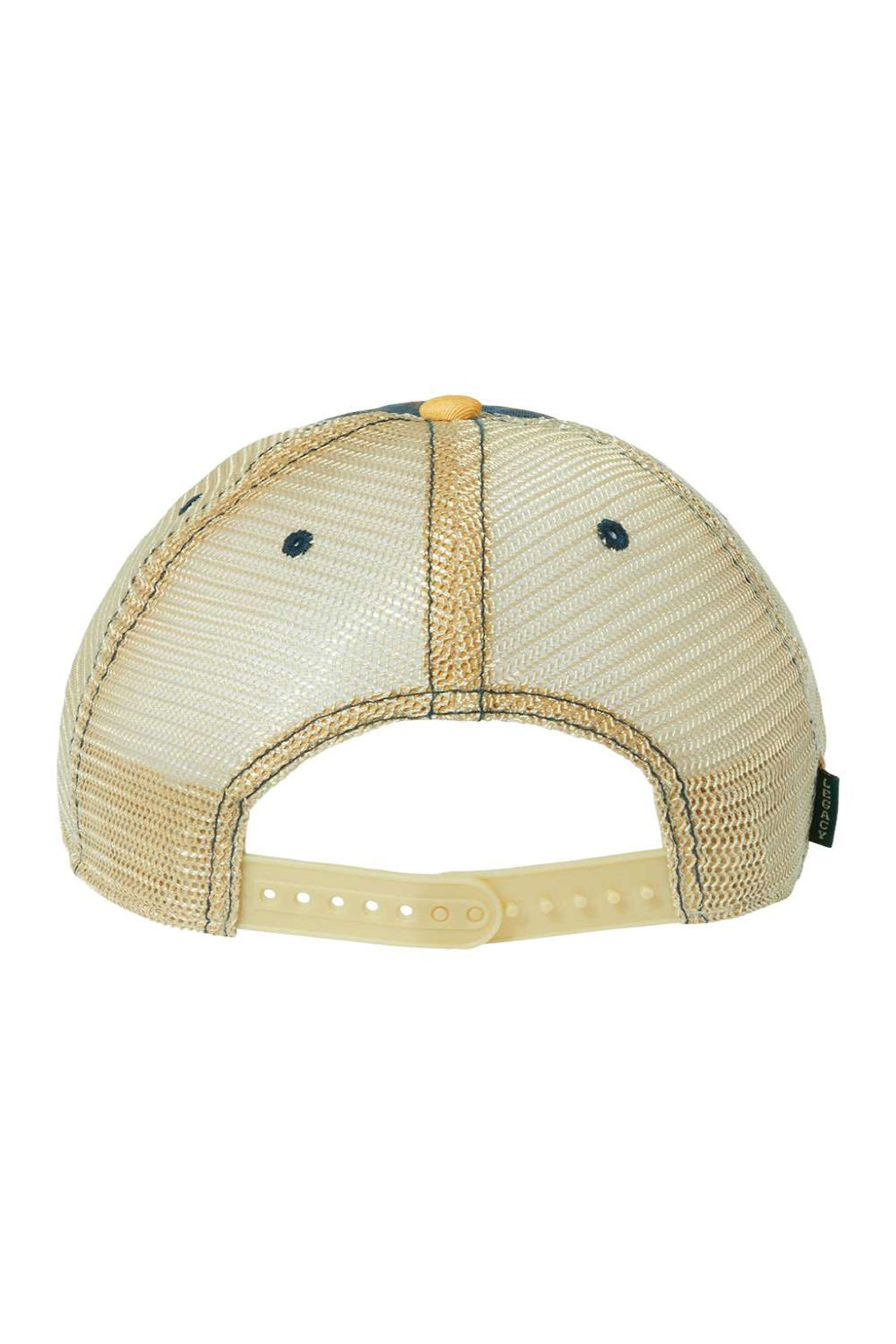 Legacy Hats OFA Mens Old Favorite Snapback Trucker Hat Blue Stripe/Khaki Flat Back