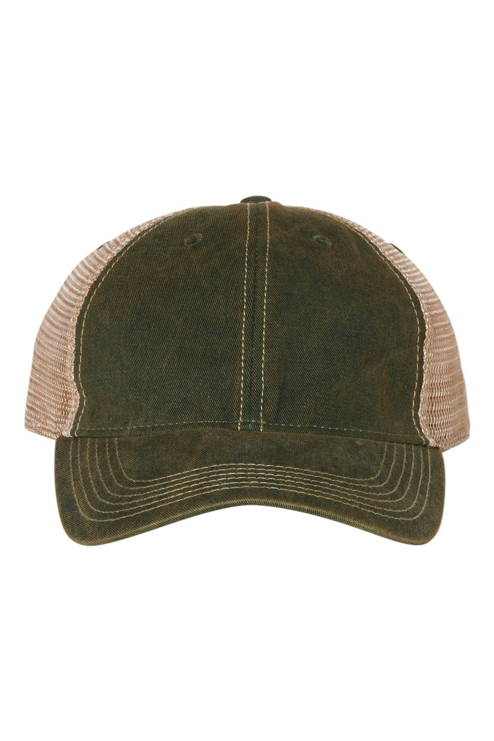 Legacy OFA Mens Old Favorite Trucker Hat Dark Green/Khaki Flat Front