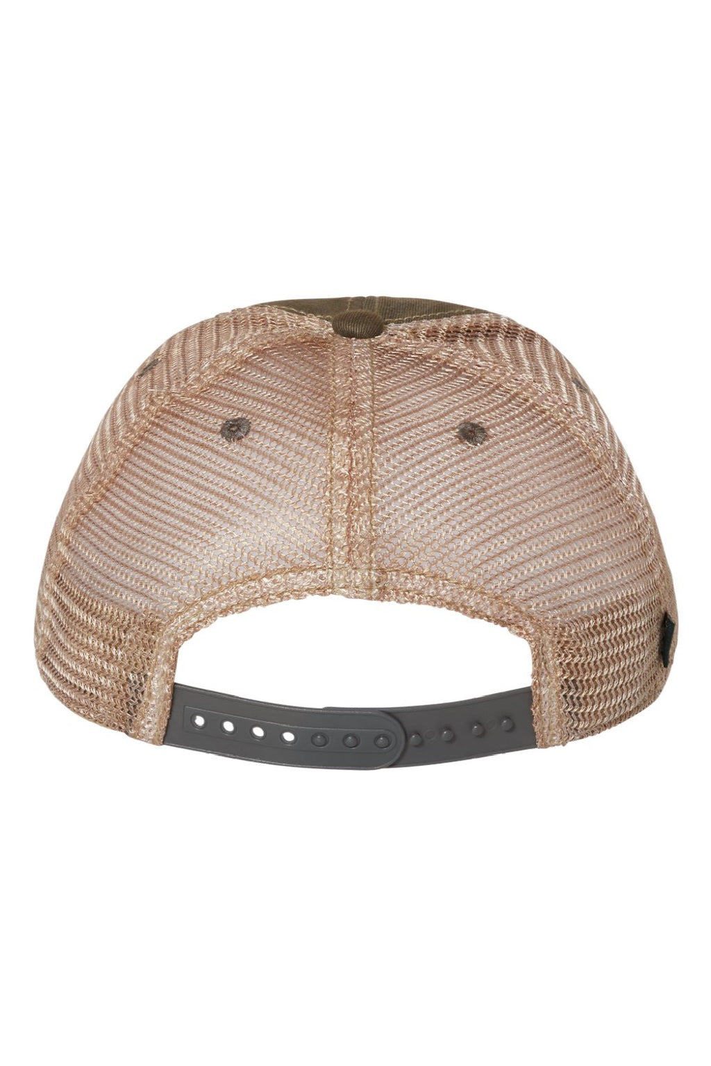 Legacy Hats OFA Mens Old Favorite Snapback Trucker Hat Grey/Khaki Flat Back