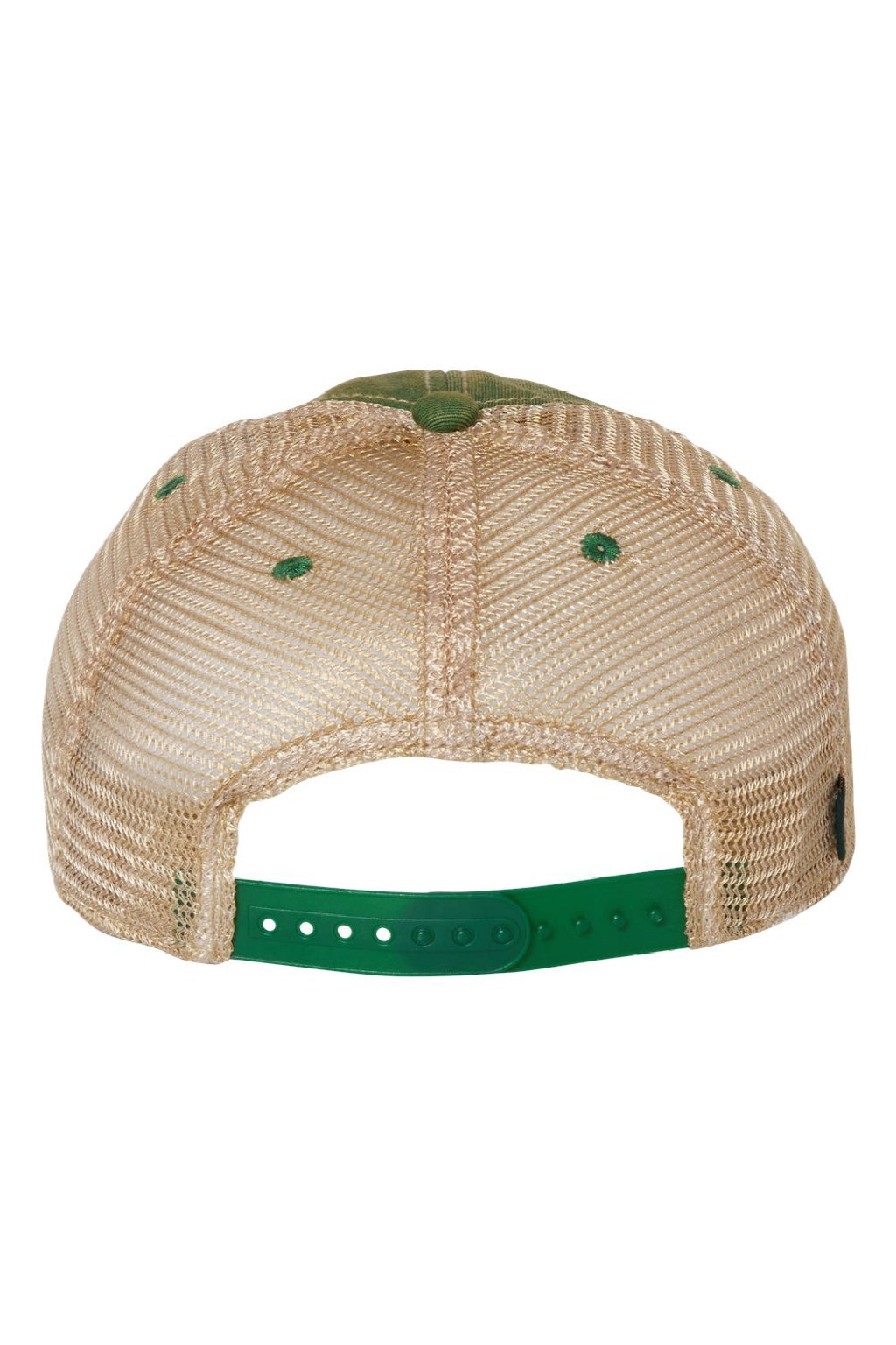 Legacy Hats OFA Mens Old Favorite Snapback Trucker Hat Kelly Green/Khaki Flat Back