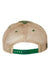 Legacy Hats OFA Mens Old Favorite Snapback Trucker Hat Kelly Green/Khaki Flat Back