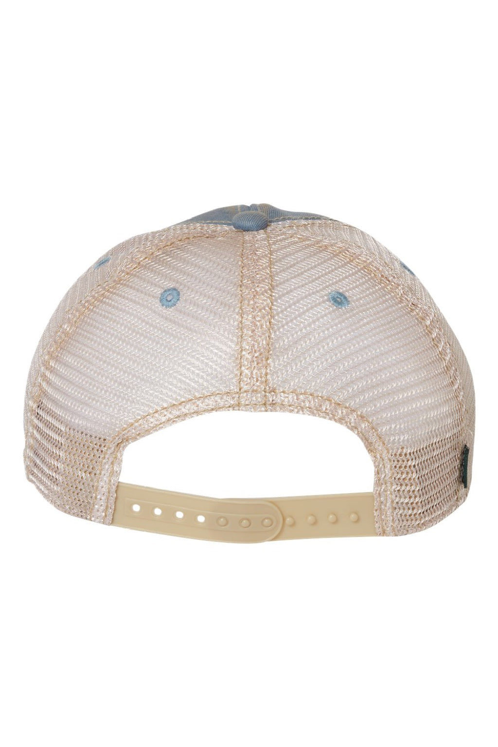 Legacy Hats OFA Mens Old Favorite Snapback Trucker Hat Light Blue/Khaki Flat Back