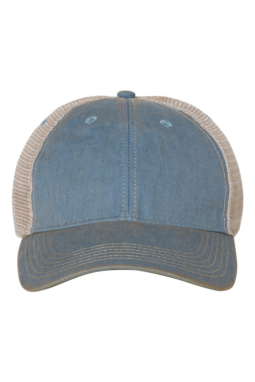 Legacy OFA Mens Old Favorite Trucker Hat Light Blue/Khaki Flat Front