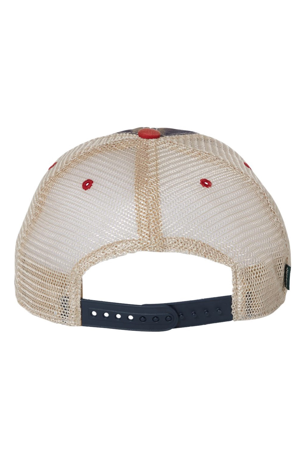 Legacy Hats OFA Mens Old Favorite Snapback Trucker Hat Navy Blue/Scarlet Red/Khaki Flat Back