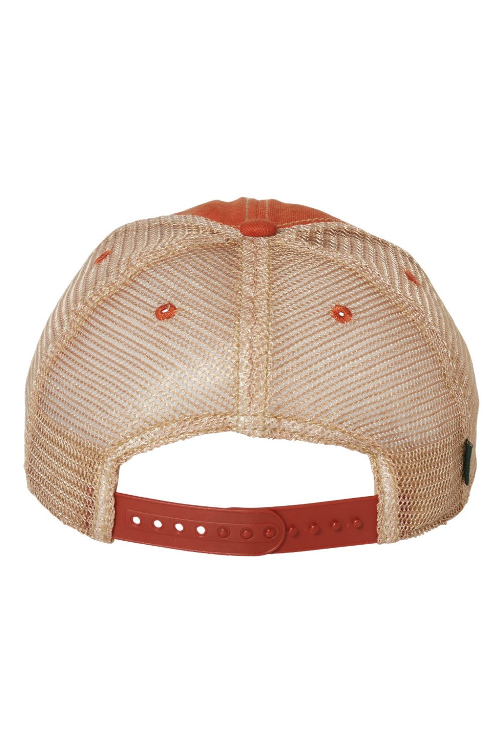 Legacy Hats OFA Mens Old Favorite Snapback Trucker Hat Orange/Khaki Flat Back