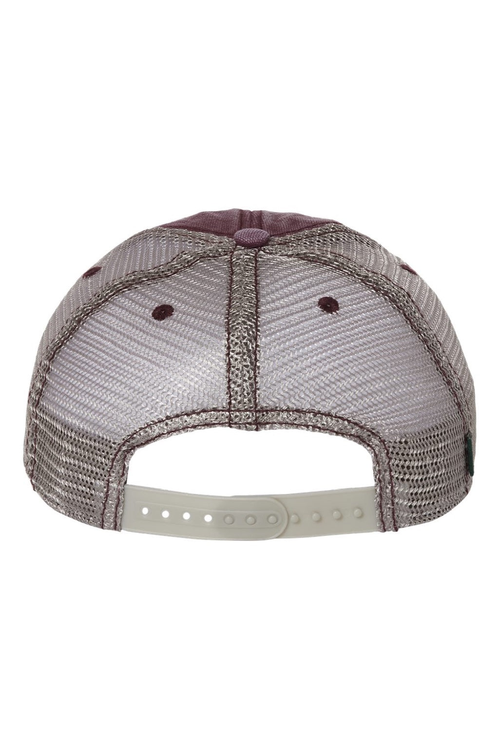 Legacy Hats DTA Mens Dashboard Snapback Trucker Hat Burgundy/Grey Flat Back