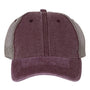 Legacy Hats Mens Dashboard Snapback Trucker Hat - Burgundy/Grey