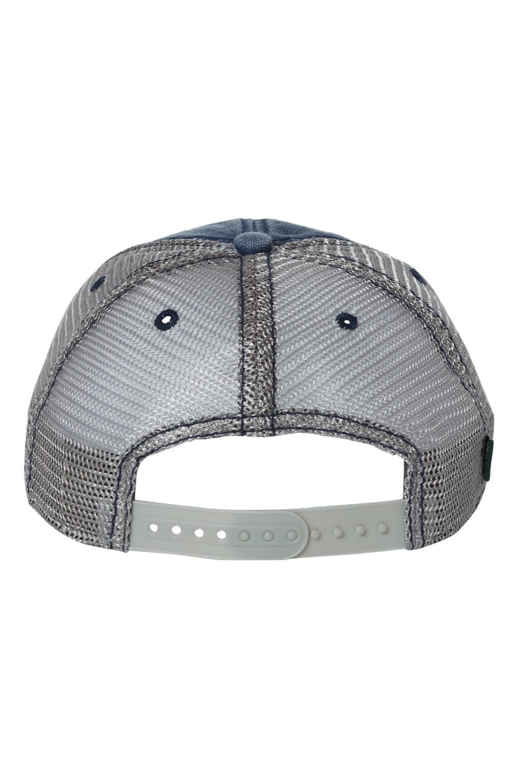 Legacy Hats DTA Mens Dashboard Snapback Trucker Hat Navy Blue/Grey Flat Back