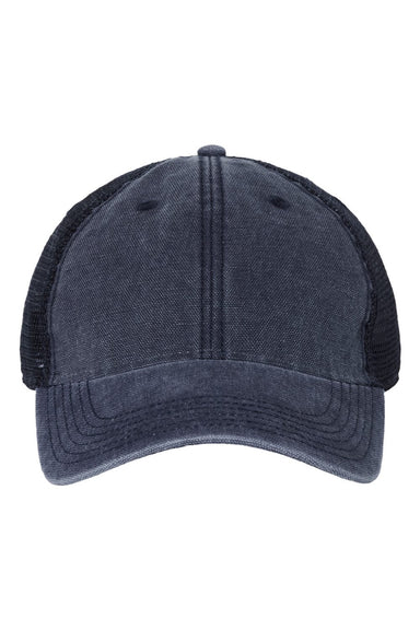 Legacy Hats DTA Mens Dashboard Snapback Trucker Hat Navy Blue Flat Front