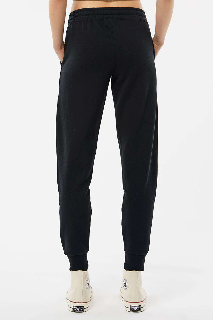 Independent Trading Company PRM20PNT Womens California Wave Wash Sweatpants w/ Pockets Black Model Back