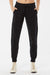 Independent Trading Company PRM20PNT Womens California Wave Wash Sweatpants w/ Pockets Black Model Front
