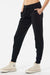 Independent Trading Company PRM20PNT Womens California Wave Wash Sweatpants w/ Pockets Black Model Side