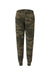 Independent Trading Co. PRM20PNT Womens California Wave Wash Sweatpants w/ Pockets Heather Forest Green Camo Flat Back