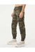 Independent Trading Co. PRM20PNT Womens California Wave Wash Sweatpants w/ Pockets Heather Forest Green Camo Model Side