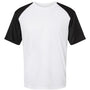 Badger Mens Breakout Moisture Wicking Short Sleeve Crewneck T-Shirt - White/Black - NEW