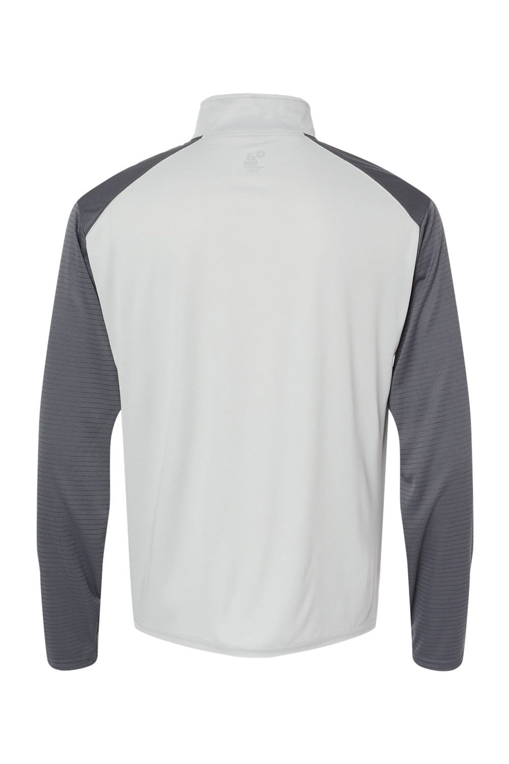 Badger 4231 Mens Breakout Moisture Wicking 1/4 Zip Pullover Silver Grey/Graphite Grey Flat Back