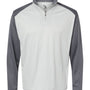 Badger Mens Breakout Moisture Wicking 1/4 Zip Sweatshirt - Silver Grey/Graphite Grey - NEW