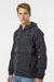 Independent Trading Company EXP94NAW Mens 1/4 Zip Waterproof Hooded Anorak Jacket Black Camo Model Side