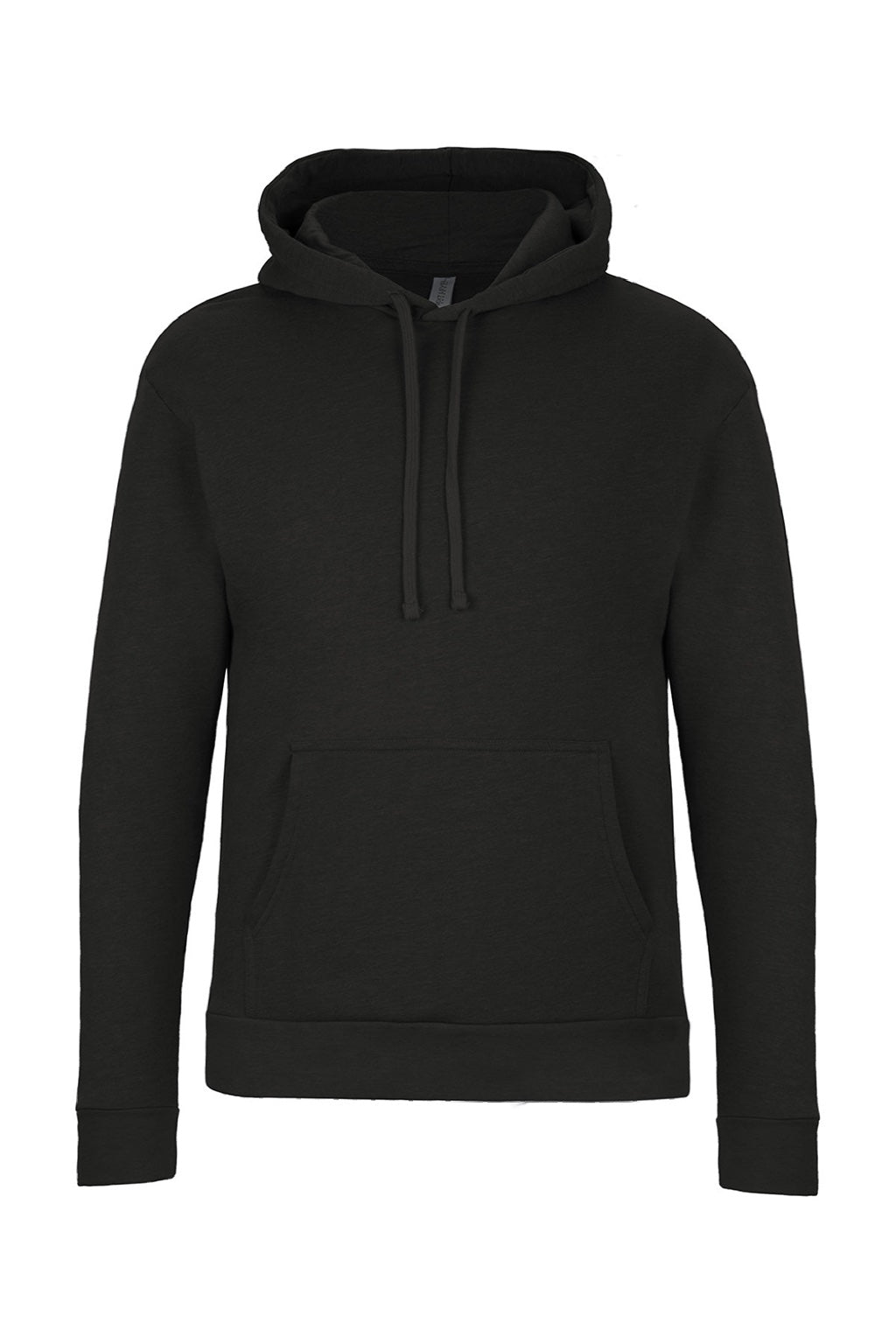 Next Level 9302 Mens Malibu Hooded Sweatshirt Hoodie w/ Pouch Pocket Heather Black Flat Front