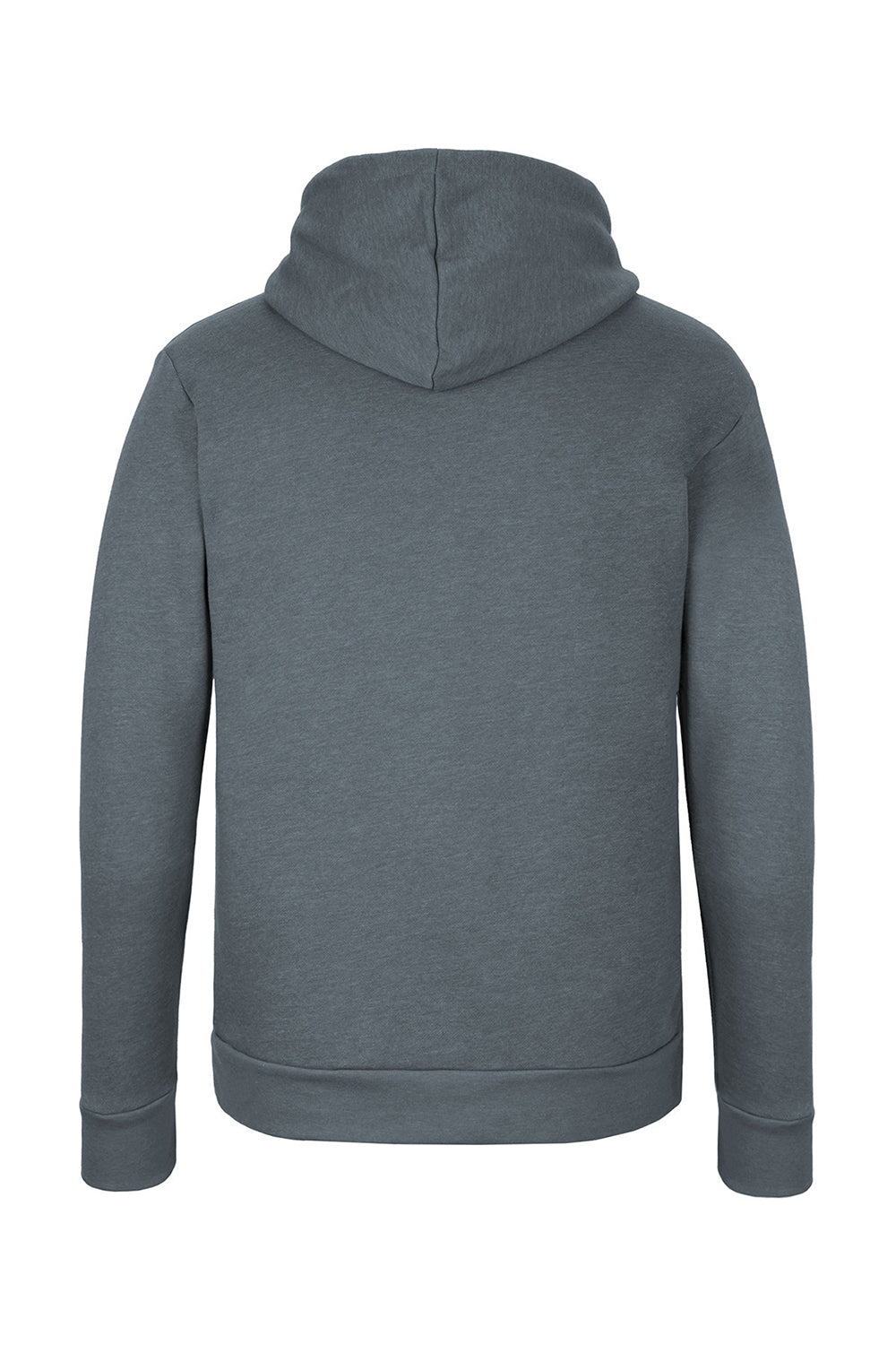Next Level 9302 Mens Malibu Hooded Sweatshirt Hoodie w/ Pouch Pocket Heather Slate Blue Flat Back