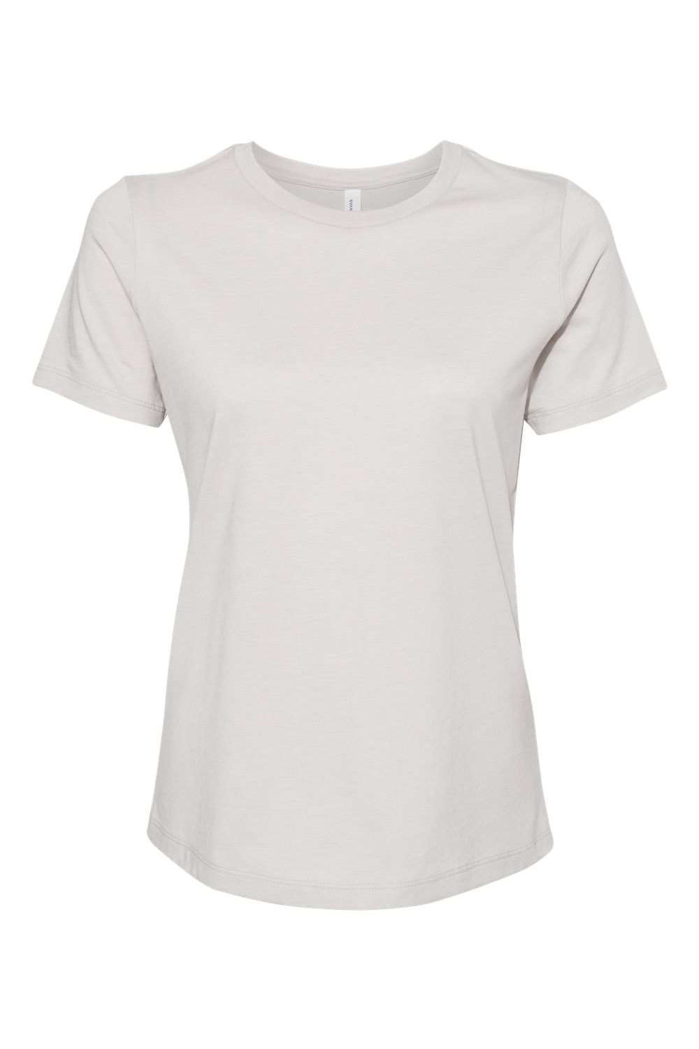 Bella + Canvas BC6400CVC/6400CVC Womens CVC Short Sleeve Crewneck T-Shirt Heather Cool Grey Flat Front