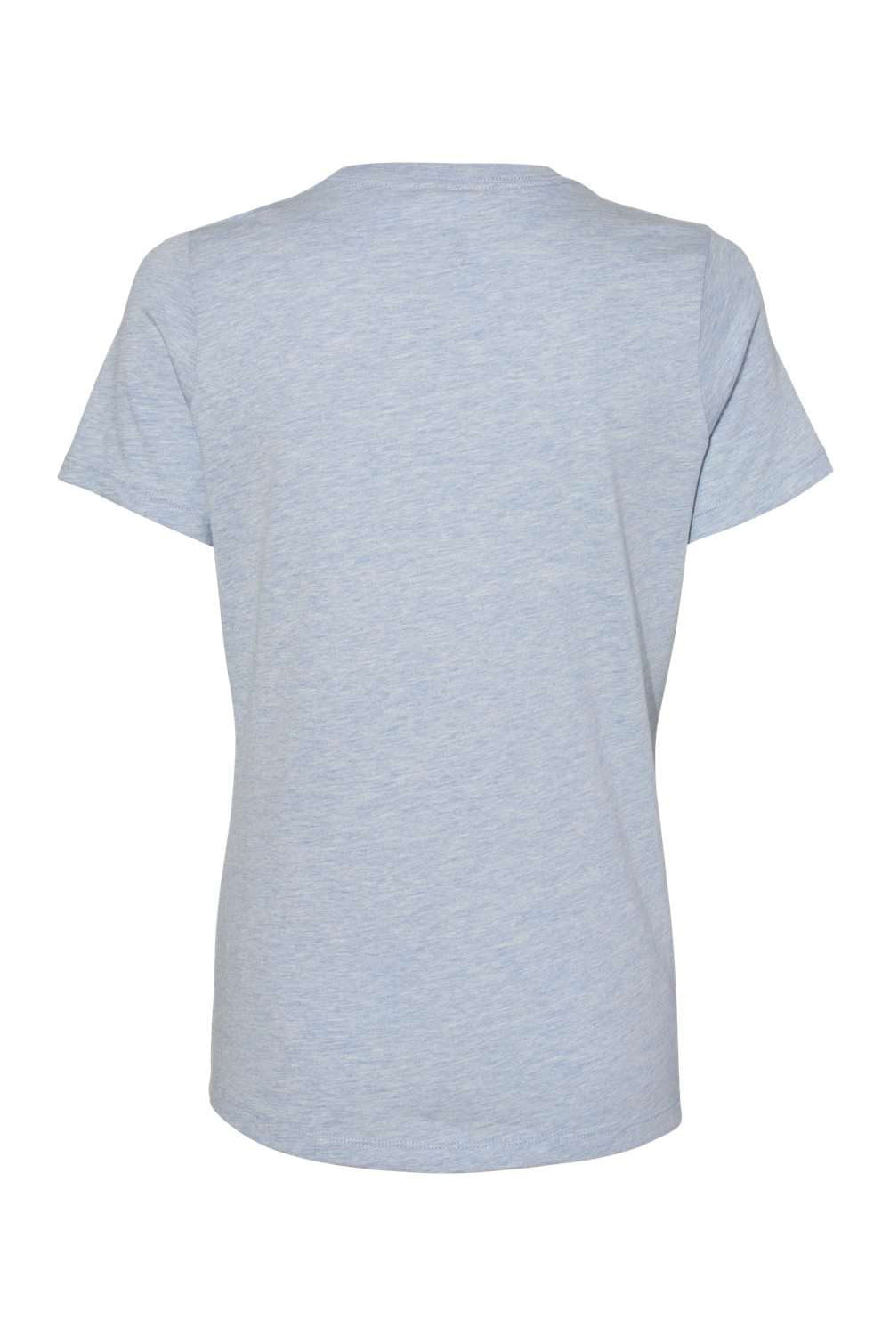 Bella + Canvas BC6400CVC/6400CVC Womens CVC Short Sleeve Crewneck T-Shirt Heather Prism Blue Flat Back