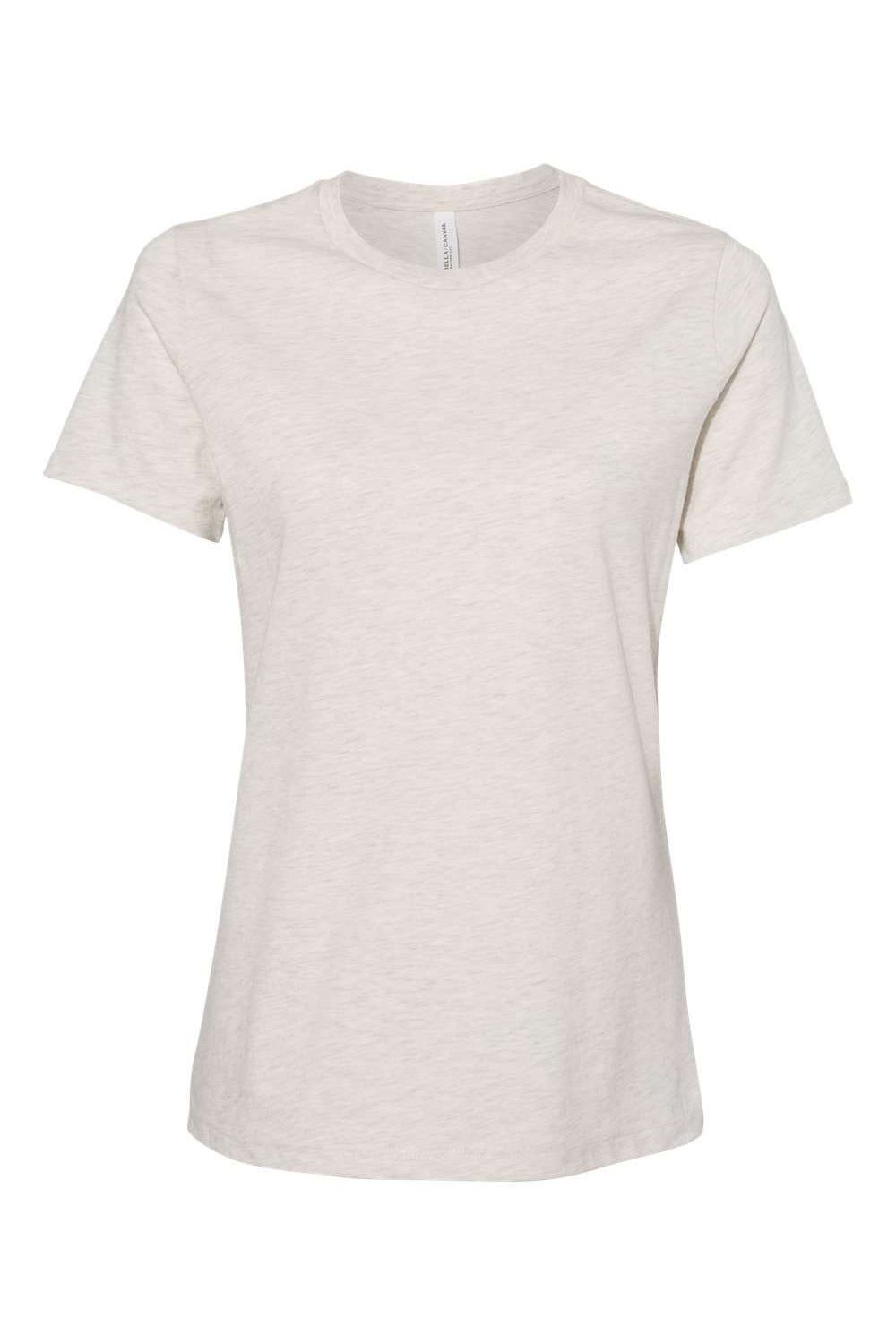 Bella + Canvas BC6400CVC/6400CVC Womens CVC Short Sleeve Crewneck T-Shirt Heather Prism Natural Flat Front