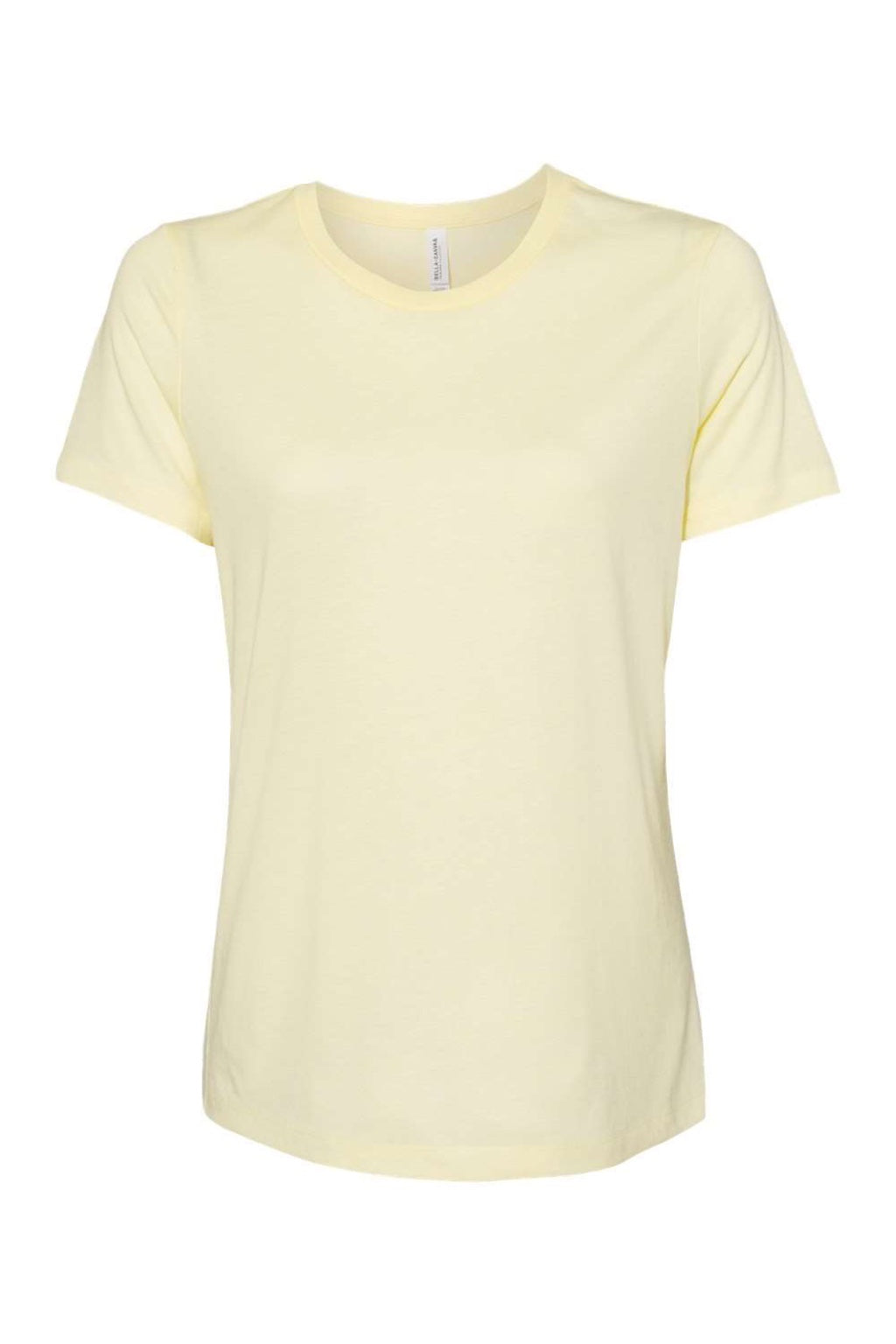 Bella + Canvas BC6413/6413 Womens Short Sleeve Crewneck T-Shirt Pale Yellow Flat Front