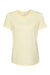 Bella + Canvas BC6413 Womens Short Sleeve Crewneck T-Shirt Pale Yellow Flat Front