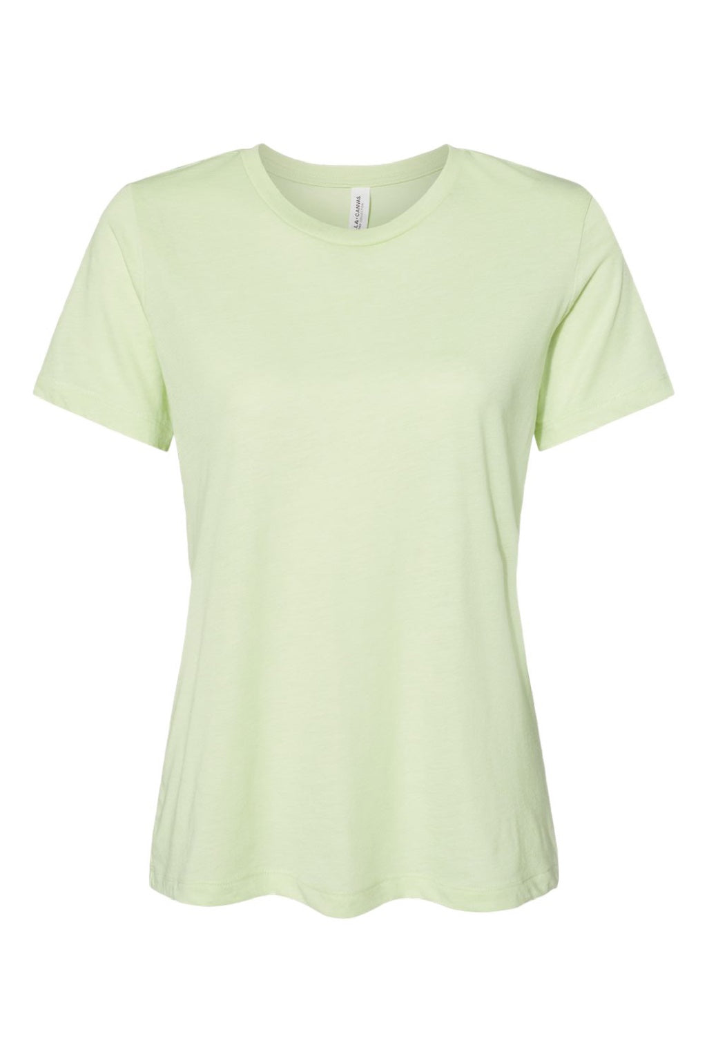 Bella + Canvas BC6413/6413 Womens Short Sleeve Crewneck T-Shirt Spring Green Flat Front