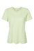 Bella + Canvas BC6413 Womens Short Sleeve Crewneck T-Shirt Spring Green Flat Front