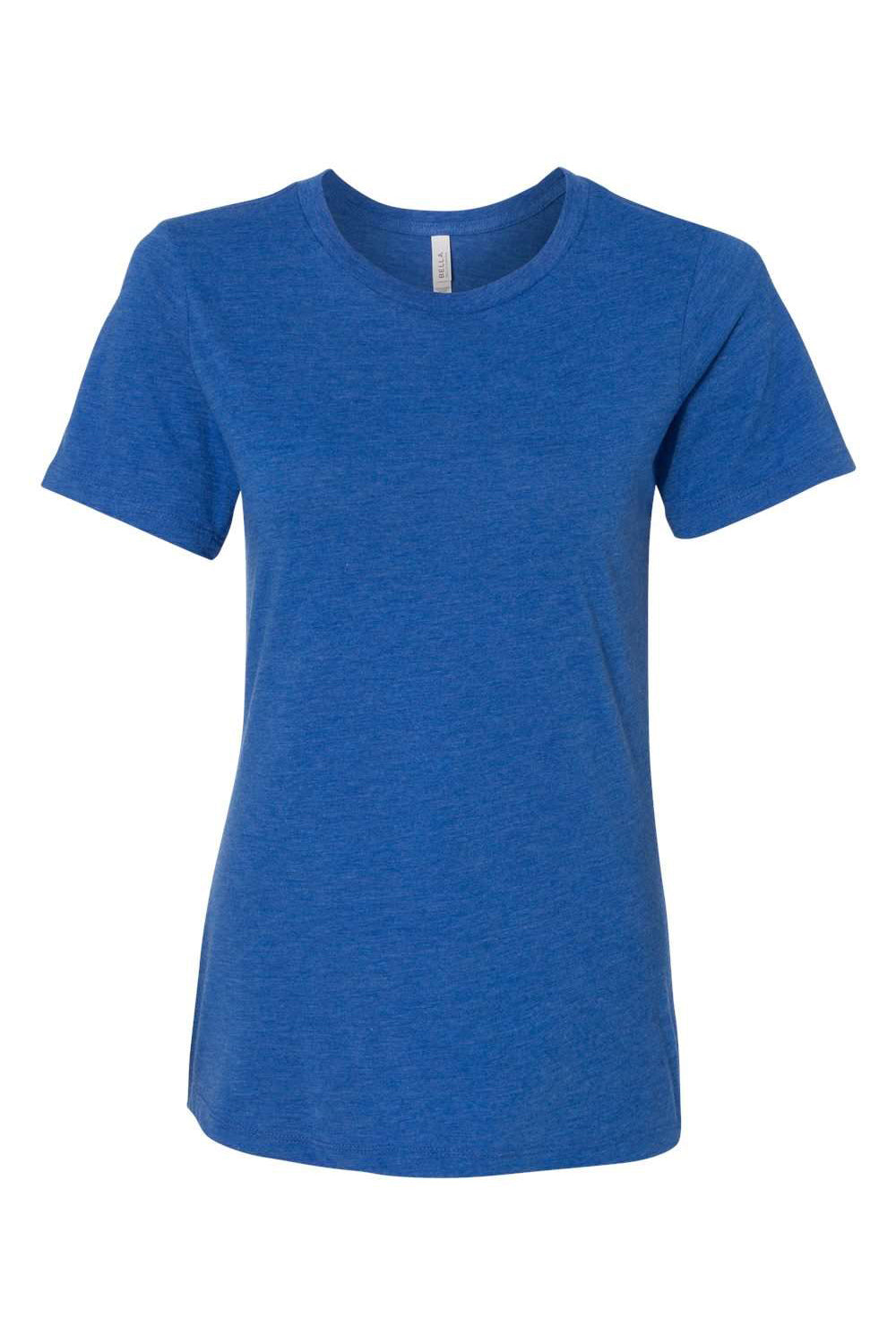 Bella + Canvas BC6413 Womens Short Sleeve Crewneck T-Shirt True Royal Blue Flat Front