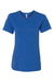Bella + Canvas BC6413 Womens Short Sleeve Crewneck T-Shirt True Royal Blue Flat Front