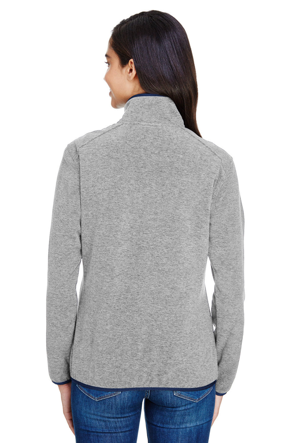 Dri Duck 9340 Mens Denali Mountain Fleece Sweatshirt Platinum Grey Model Back