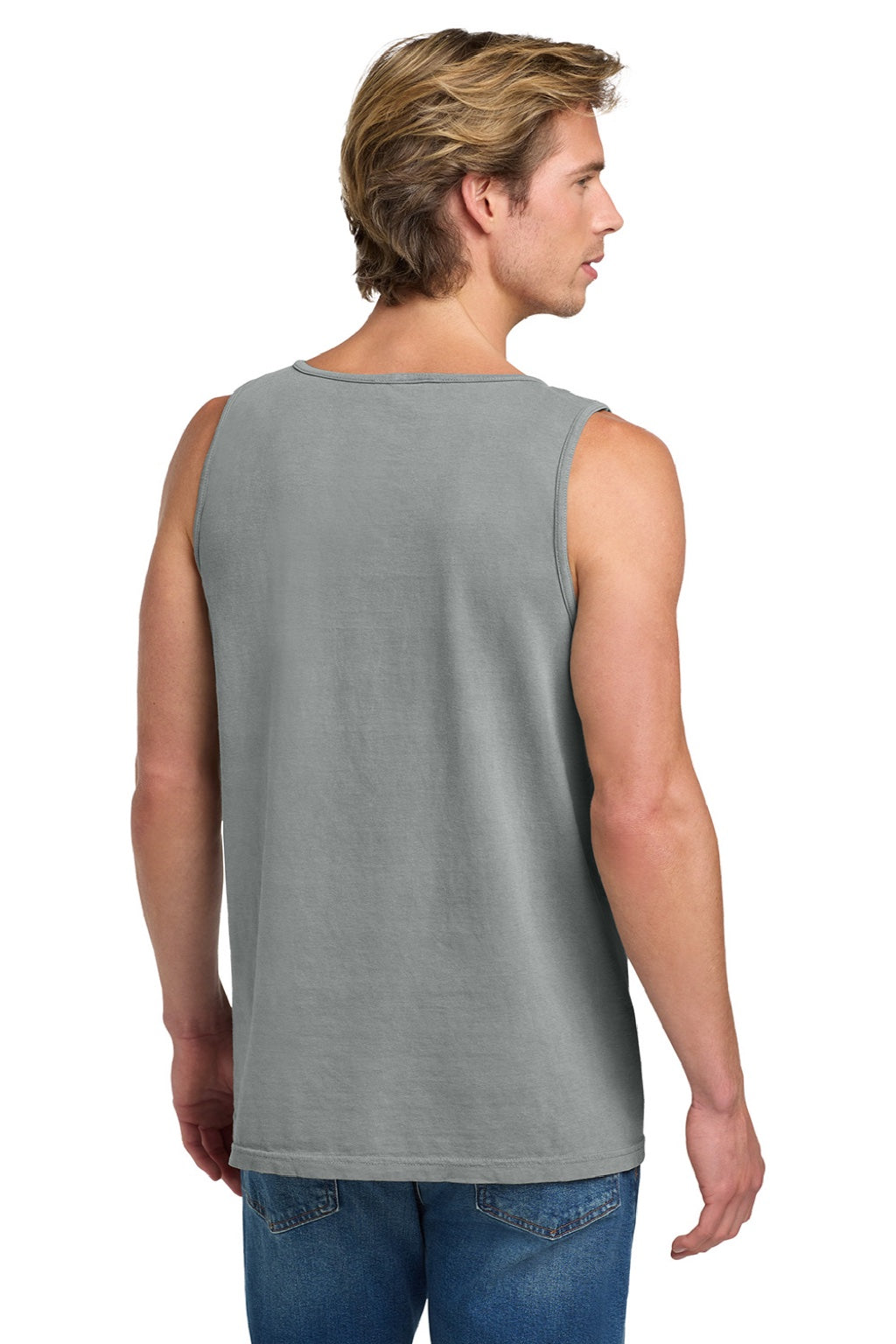 Comfort Colors 9360/C9360 Mens Tank Top Granite Grey Model Back