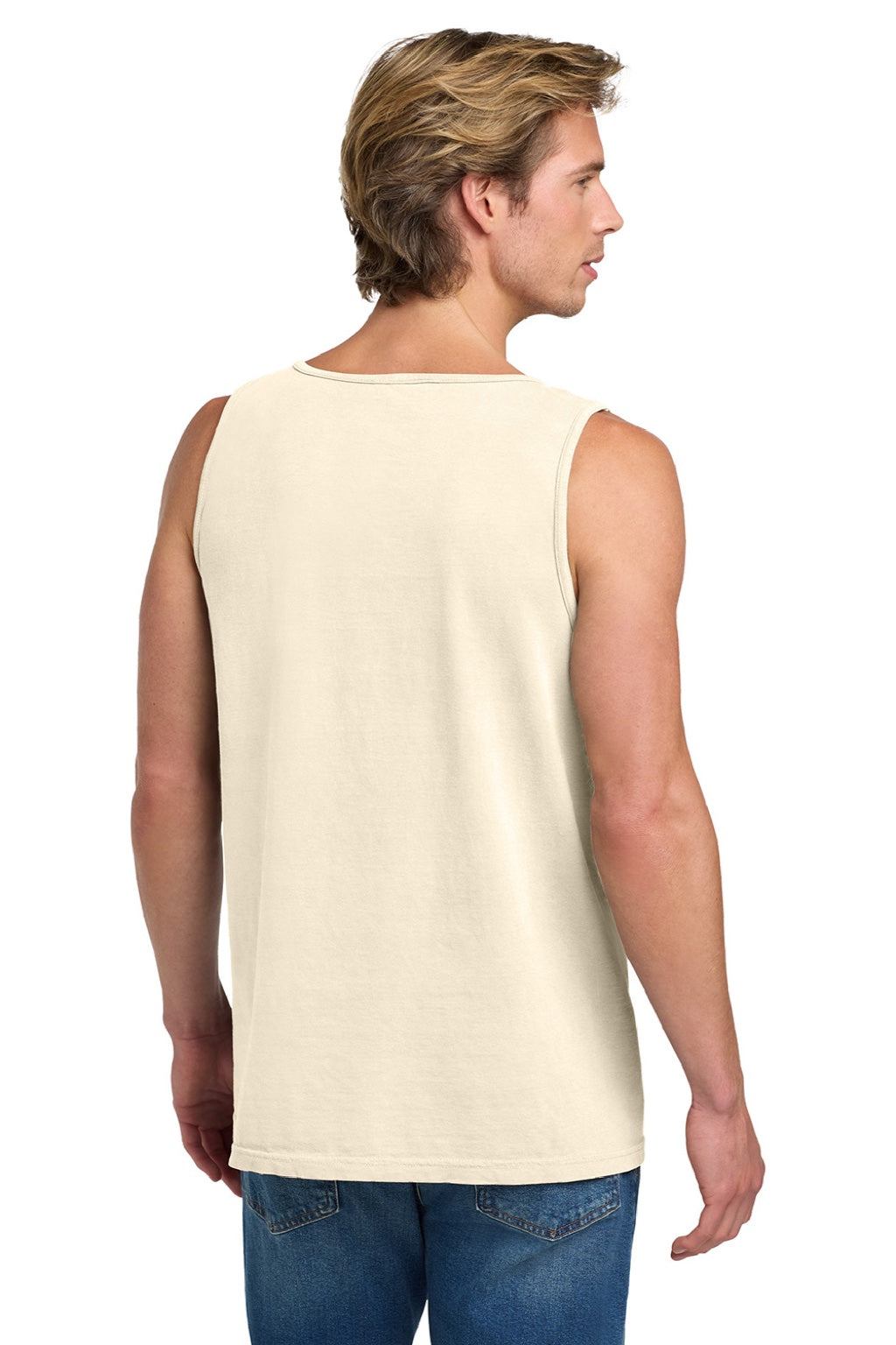 Comfort Colors 9360/C9360 Mens Tank Top Ivory Model Back